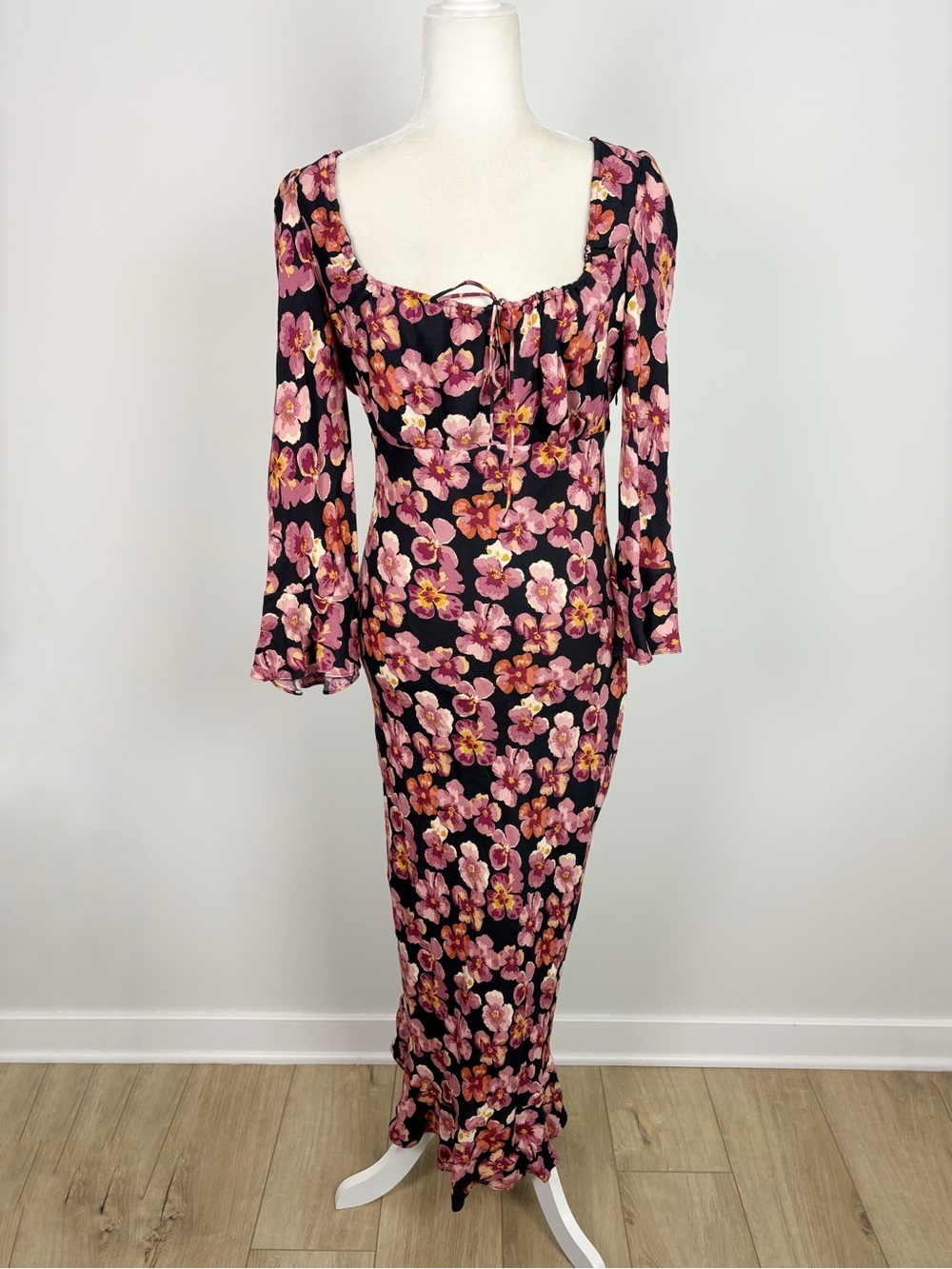 Reformation Kiley Floral Print Midi Dress Floral Print Size 10 - Picture 2 of 15
